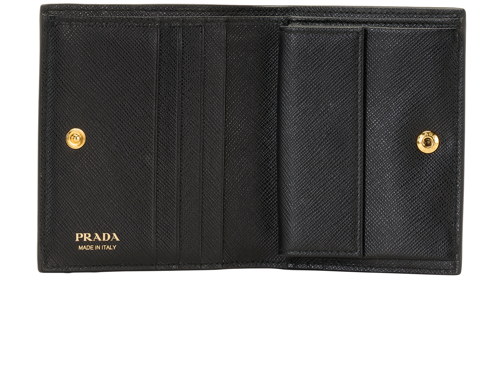 Prada Greca Zig-Zag Bifold Wallet, &pound;140, Accessories, Black, Leather, Other view